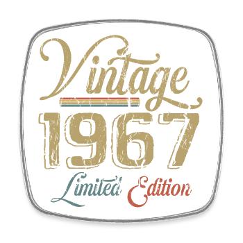 Vintage 1967 Limited Edition Geburtsjahrgang 1967 - Viereckiger Kühlschrankmagnet - Weiß - Vorne