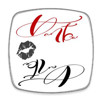 thank you - Square fridge magnet - white - Front