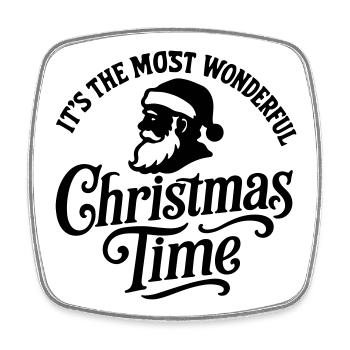 Christmas time Xmas weihnachten rock'n roll Santa  - Viereckiger Kühlschrankmagnet - Weiß - Vorne