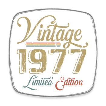 Vintage 1977 Limited Edition Geburtsjahrgang 1977 - Viereckiger Kühlschrankmagnet - Weiß - Vorne