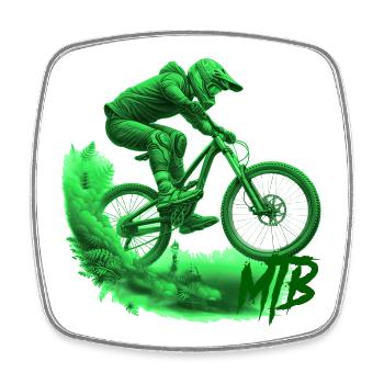 MTB - Viereckiger Kühlschrankmagnet - Weiß - Vorne