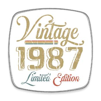 Vintage 1987 Limited Edition Birth Vintage 1987 - Square fridge magnet - white - Front