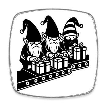 Weight Assembly Line Gifts Factory - Square fridge magnet - white - Front