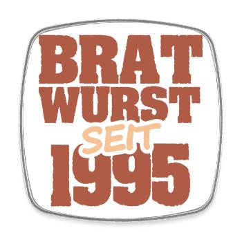 1995 - Square fridge magnet - white - Front