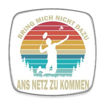 Joueur de badminton offre des tenues de badminton - Magnet carré - blanc - Devant