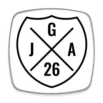 JGA 2026 - Bachelor Party - JGA 26 Coat of Arms - Square fridge magnet - white - Front