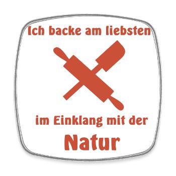 Bake - Square fridge magnet - white - Front