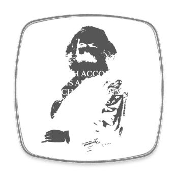Citation de Karl Marx - Magnet carré - blanc - Devant