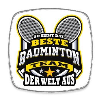 Joueur de badminton offre des tenues de badminton - Magnet carré - blanc - Devant
