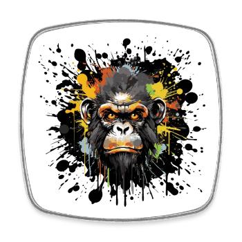 Graffiti Monkey Animal - Square fridge magnet - white - Front