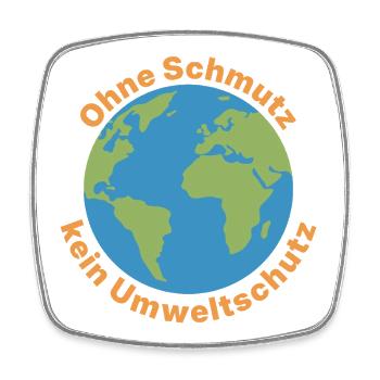 Weltkugel Umweltsschutz Appell - Viereckiger Kühlschrankmagnet - Weiß - Vorne