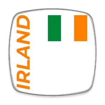 Dublin - Viereckiger Kühlschrankmagnet - Weiß - Vorne
