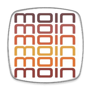 moin sunset - Viereckiger Kühlschrankmagnet - Weiß - Vorne