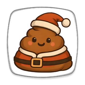 -Weihnachts-Weihnachtsmann Charming - Viereckiger Kühlschrankmagnet - Weiß - Vorne
