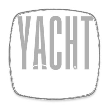 Yacht Squad – Luxus-Bootsbesatzung Segelurlaub - Viereckiger Kühlschrankmagnet - Weiß - Vorne