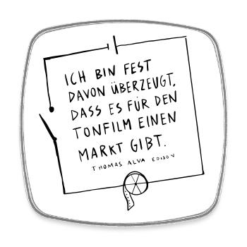 Thomas Edison Schaltkreis - Viereckiger Kühlschrankmagnet - Weiß - Vorne