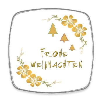 Frohe Weihnachten - Viereckiger Kühlschrankmagnet - Weiß - Vorne