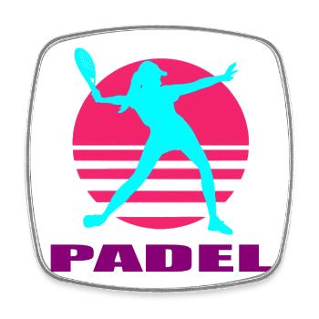 Padel - Magnet carré - blanc - Devant