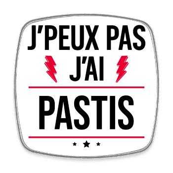 J’peux pas j’ai pastis Humour Apéro - Magnet carré - blanc - Devant