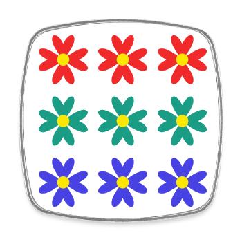 FLOWER. NATURE. ECOLOGY. ANNIVERSARY. FEAST - Square fridge magnet - white - Front