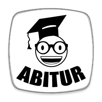 Nerd Student Abitur - Square fridge magnet - white - Front