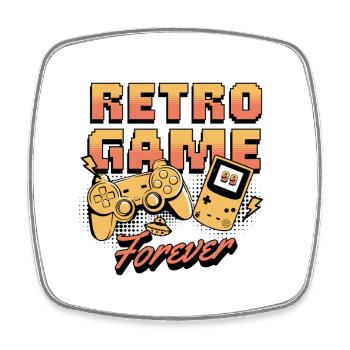 Retro Game Forever | Vintage Gaming Apparel - Square fridge magnet - white - Front