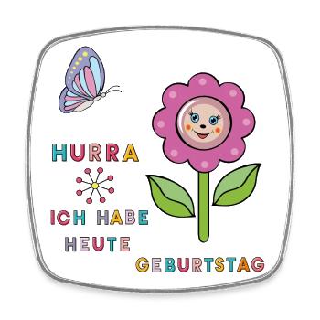 Birthday - Square fridge magnet - white - Front