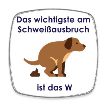 Hundekot Witz - Viereckiger Kühlschrankmagnet - Weiß - Vorne
