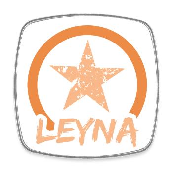Prénom Leyna - Magnet carré - blanc - Devant