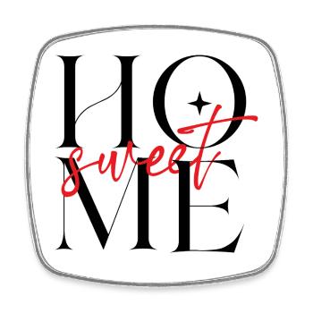 Sweet Script Rouge - Magnet carré - blanc - Devant