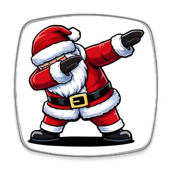 Das Weihnachtsmann-Maskottchen - Viereckiger Kühlschrankmagnet - Weiß - Vorne