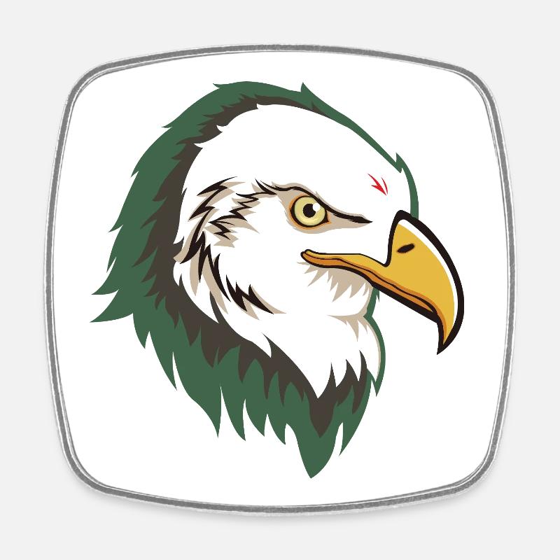 Eagle Head - Square fridge magnet - white