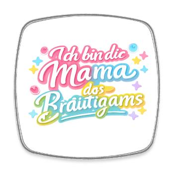 Mama des Bräutigams Geschenkidee - Viereckiger Kühlschrankmagnet - Weiß - Vorne