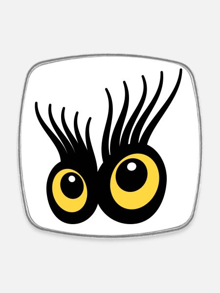 Eyes - Square fridge magnet - white