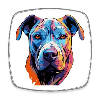 Pop Art de bandes dessinées pour chiens - Magnet carré - blanc - Devant