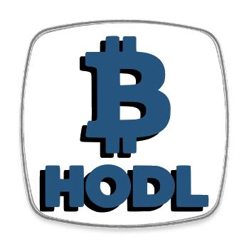 Bitcoin HODL Logo Lettering Crypto - Square fridge magnet - white - Front
