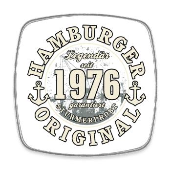 50th Birthday 2026 Hamburg Original Gift - Square fridge magnet - white - Front