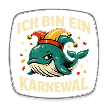 Je suis un jeu de mots Karnewal Jecke 5e saison - Magnet carré - blanc - Devant