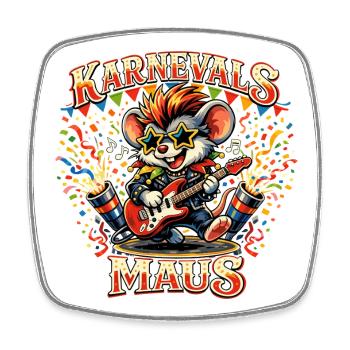 Cologne Carnival Mouse Skirt Alaaf Funny - Square fridge magnet - white - Front