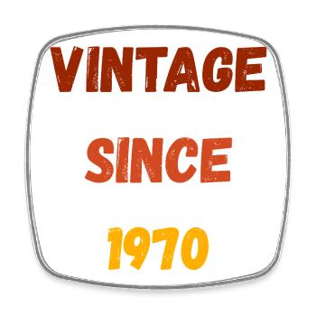 Geburtstag 1970 - Millésime depuis 1970 - Magnet carré - blanc - Devant