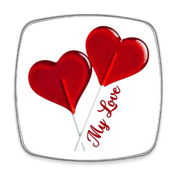 My Love Declaration - Square fridge magnet - white - Front