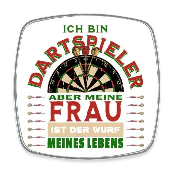 Darts Darts Player Hoodie & Shirt Throw of Life - Square fridge magnet - white - Front