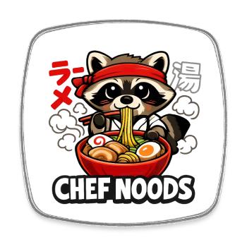 Cats Ramen Noodle Japanese Anime Manga Kawaii - Square fridge magnet - white - Front