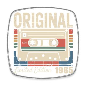 61st Birthday - Vintage Gift 1965 - Square fridge magnet - white - Front