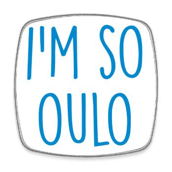 Oulo Suomi Finlande - Magnet carré - blanc - Devant
