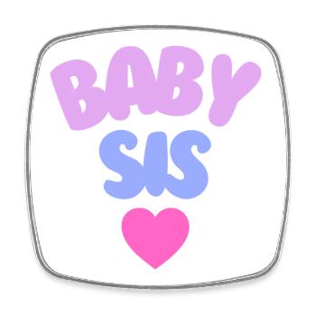 Baby Sis Love - Viereckiger Kühlschrankmagnet - Weiß - Vorne