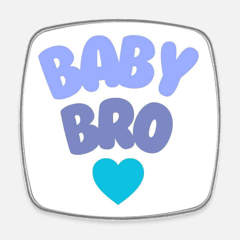 Baby Bro Love - Square fridge magnet - white