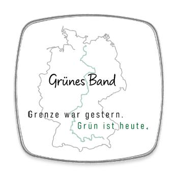 Grünes Band - Gruen ist heute - Viereckiger Kühlschrankmagnet - Weiß - Vorne