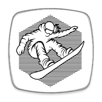 Design simple et intemporel pour les femmes - Magnet carré - blanc - Devant