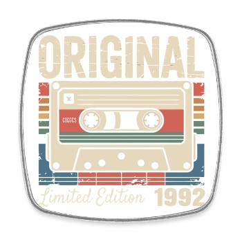 34th Anniversary - Vintage Gift 1992 - Square fridge magnet - white - Front
